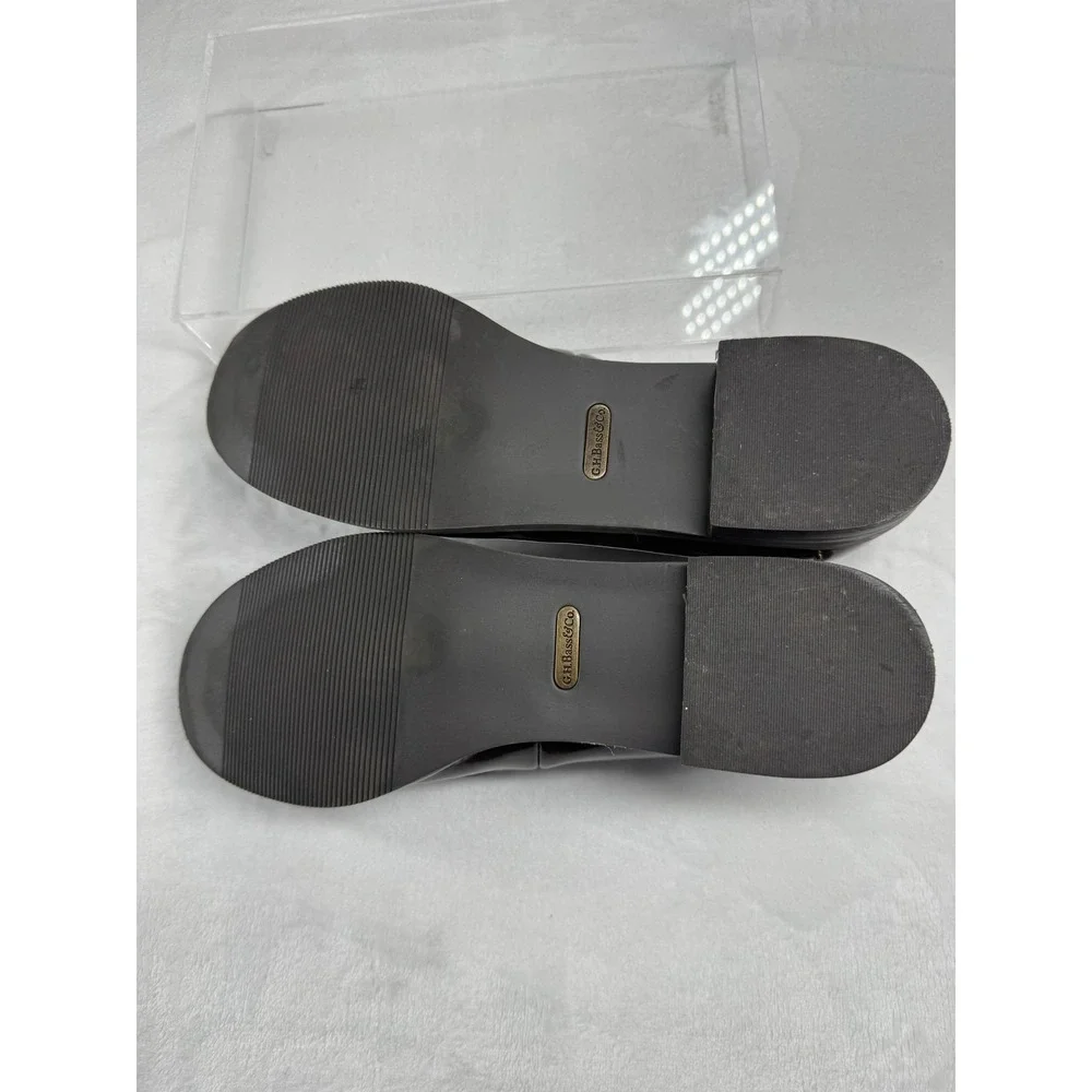 G.H. Bass & Co. Patent Leather Loafers Women's 8M Cocoa Brown‎ Slip-On Round Toe